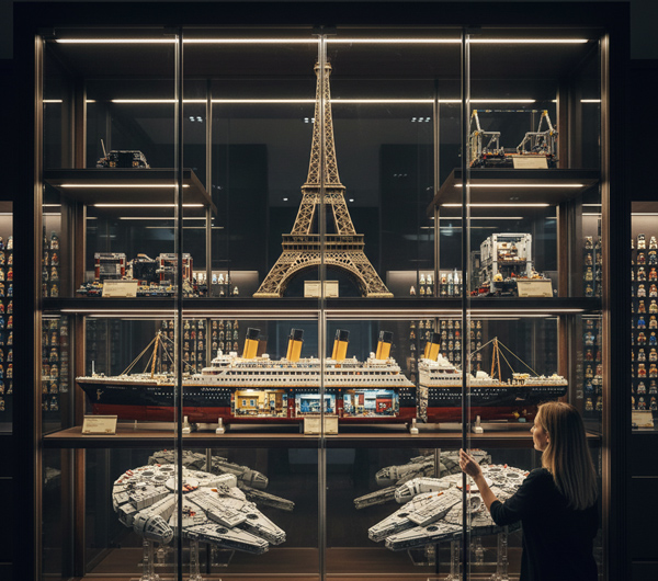Exhibition layout specific to specific Lego models_Titanic, Eiffel Tower